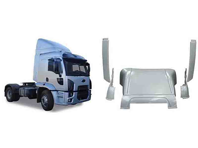 Aerofolio Caminhão Ford Cargo Após 2011 Cabine Dupla Completo - Abs