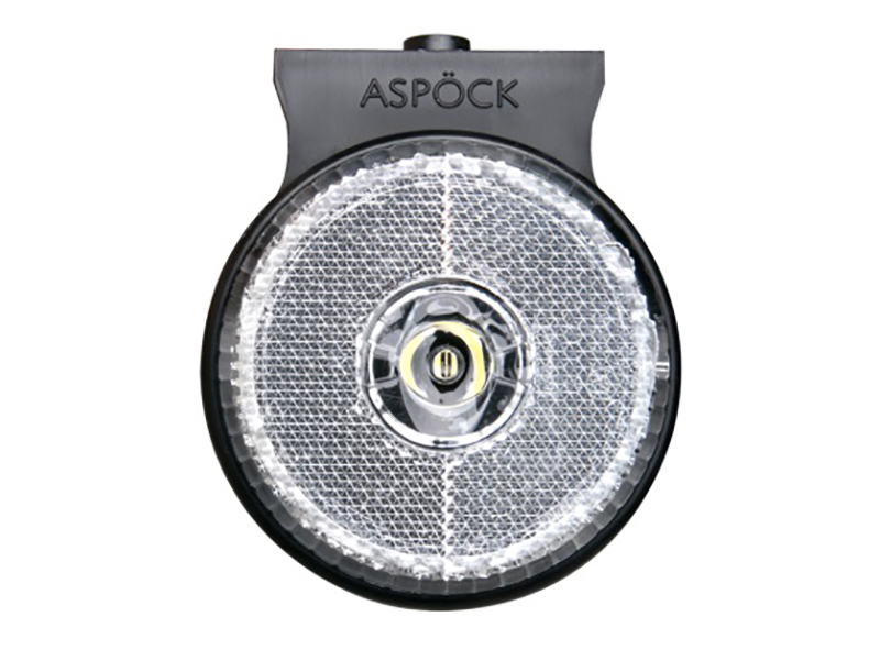 Lanterna Lateral Carreta ULTRA RESISTENTE 66mm LED Com Suporte 12/24V - Cristal