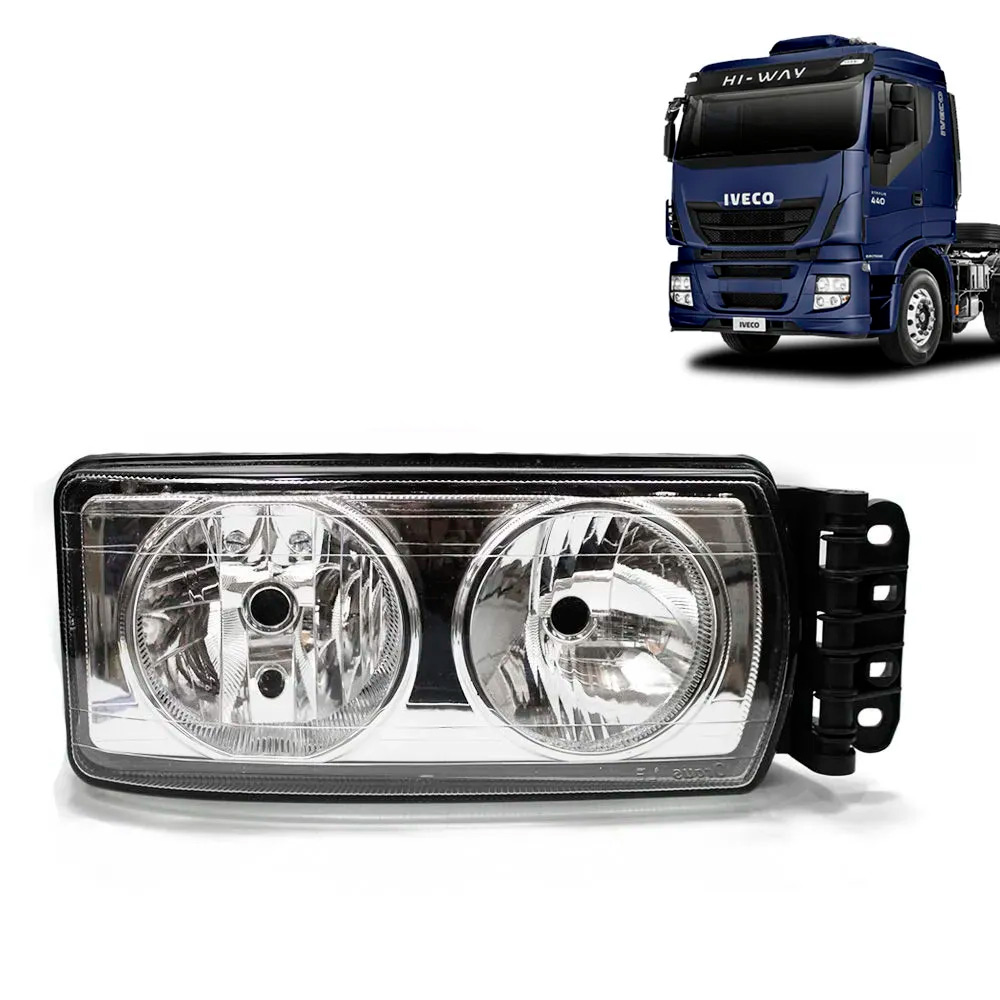 Farol Principal Caminhão Iveco Stralis Após 2010 Eletrico Lado Esquerdo - 504238203