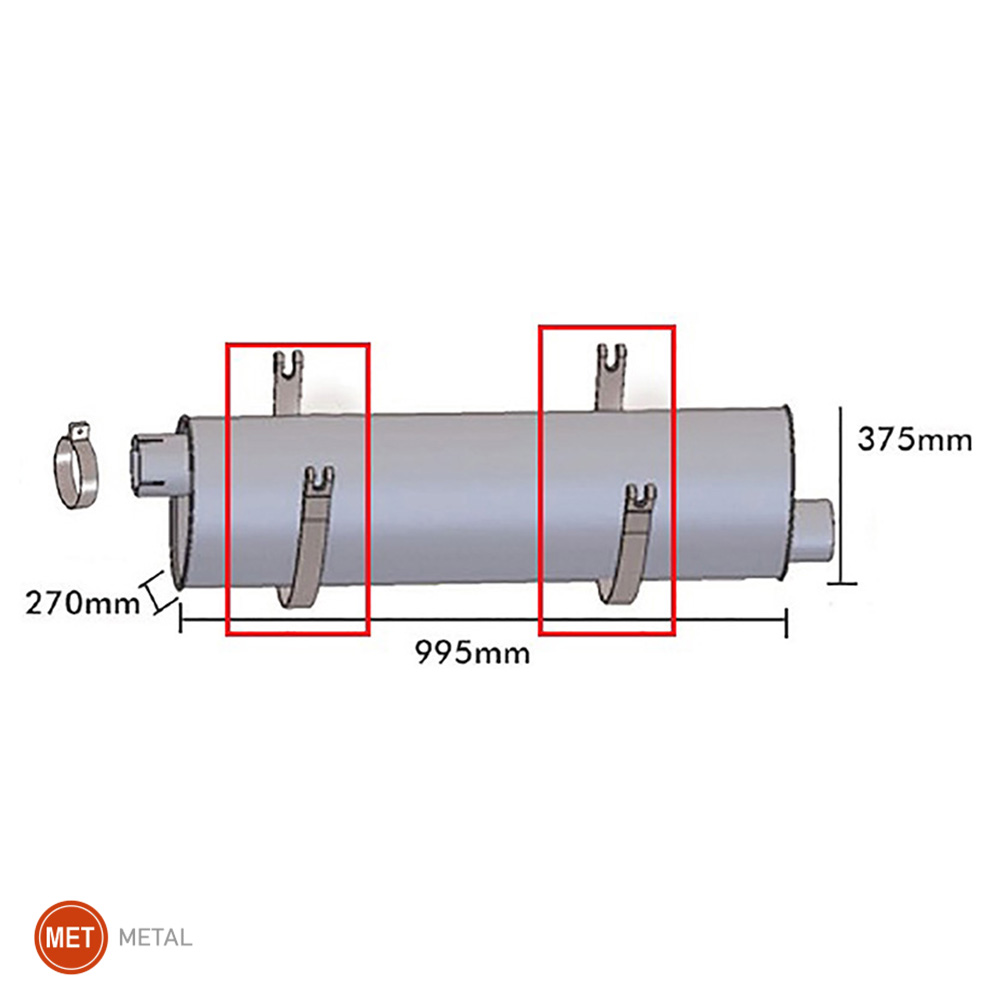 Abraçadeira Silencioso Caminhão Mercedes-Benz 1718, 1620, 1622 - 6954900401
