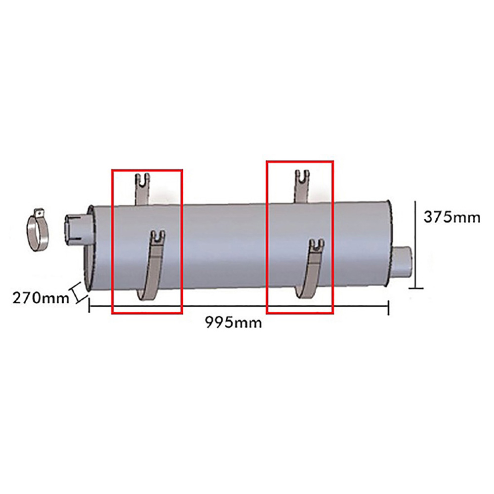 Abraçadeira Silencioso Caminhão Mercedes-Benz 1718, 1620, 1622 - 6954900401 Abraçadeira Silencioso Caminhão Mercedes-Benz 1718, 1620, 1622 - 6954900401