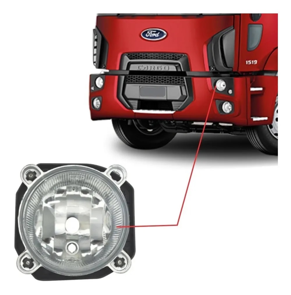 Farol Principal Caminhão Ford Cargo Após 2011 Superior Luz Alta - Lado Direito