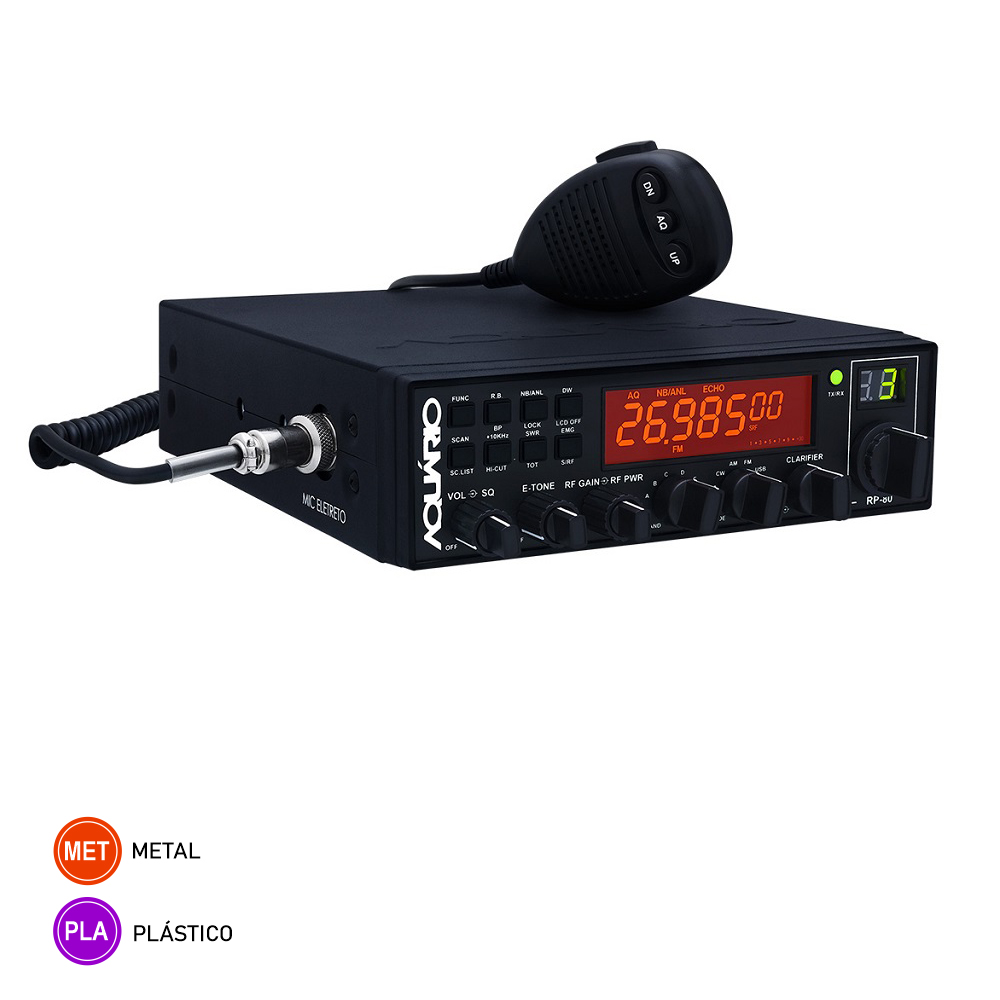 Radio Px Amador Aquário 80 Canais - AM/FM (Homolado pela Anatel) - Versão 14 da Aquario