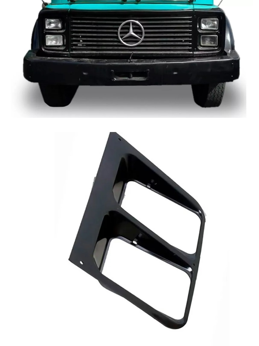 Aro Farol Caminhão Mercedes-Benz 1113, 2213, de 1982 a 1988 Plástico - Lado Direito ou Lado Esquerdo