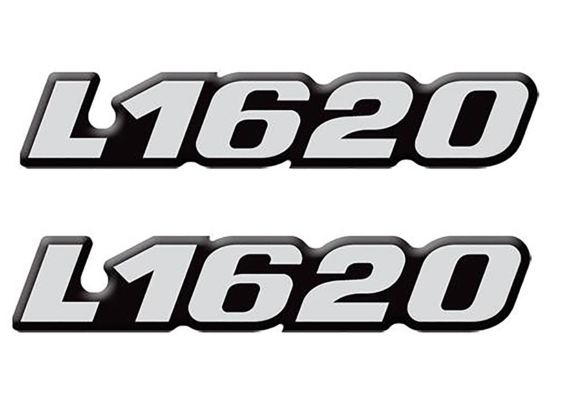 Emblema Identificação Resinado Caminhão Mercedes-Benz L-1620 - Par
