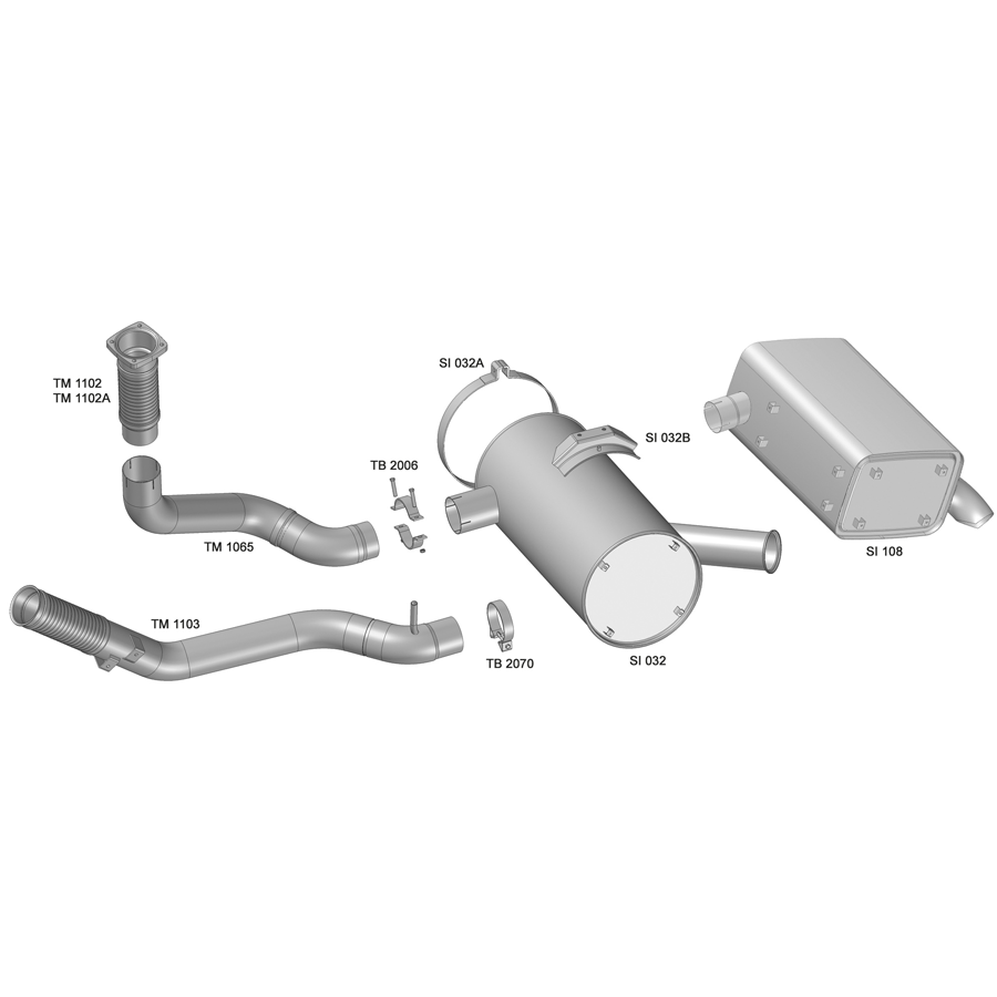 Abraçadeira Catalisador Caminhão Iveco Eurotech Stralis - 41015983