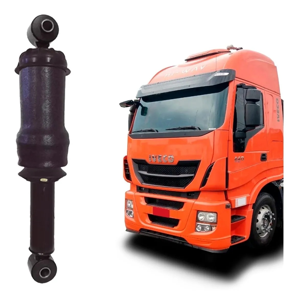 Bolsa Suspensão Cabine Caminhão Iveco Stralis Traseiro (Com amortecedor) - 504060241