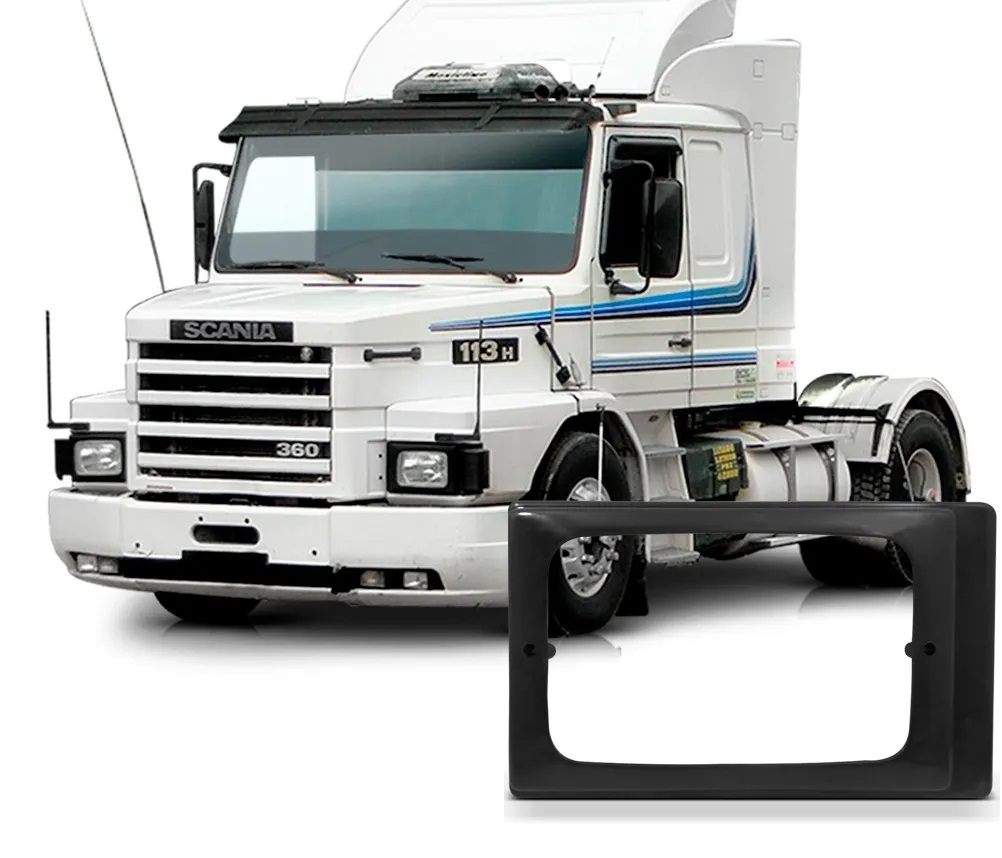 Aro Farol Caminhão Scania 112, 113 De 1981 a 1998 Plástico - 537036