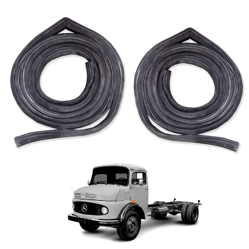 Par Borracha Porta Caminhão Mercedes-Benz 1113, 2213, 1969 a 1988 - Uniflex Par Borracha Porta Caminhão Mercedes-Benz 1113, 2213, 1969 a 1988 - Uniflex