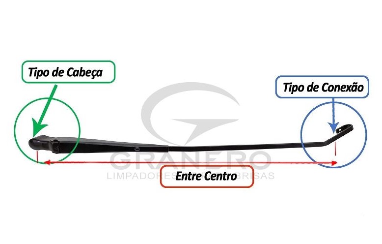 Braço Limpador Parabrisa Caminhão Volvo XH, NL, EDC 1982 a 1999