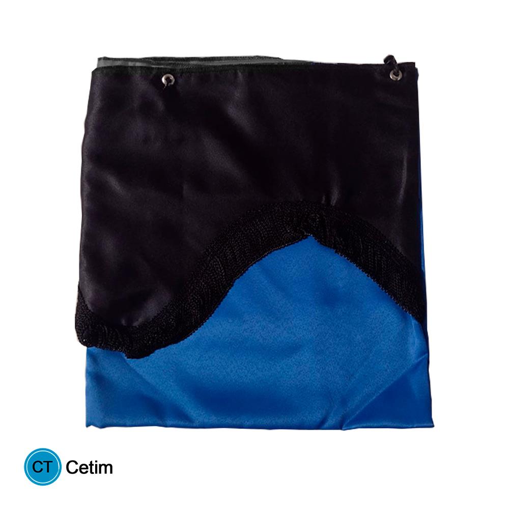 Cortina Cetim Divisoria Teto Baixo - Azul