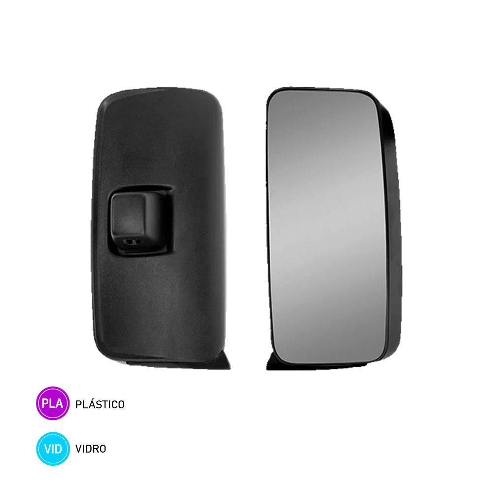 Espelho Retrovisor Caminhão Mercedes-Benz Axor Elétrico, sem Desembaçador  Lado Esquerdo - A0028101316