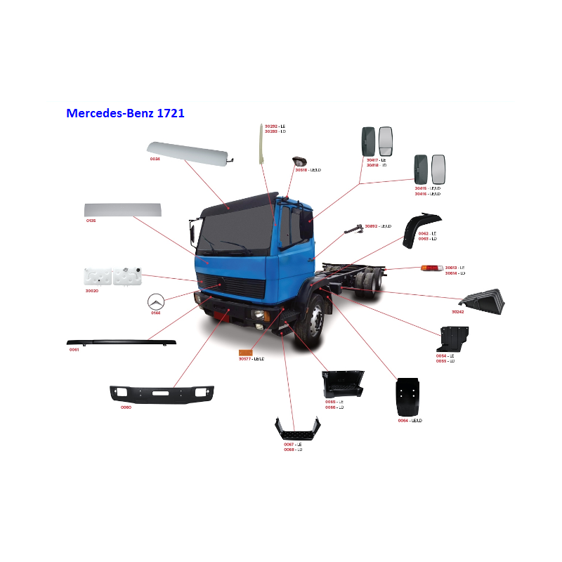 Estribo Caminhão Mercedes-Benz 1214 Após 1995 Superior Lado Esquerdo - 6736602601