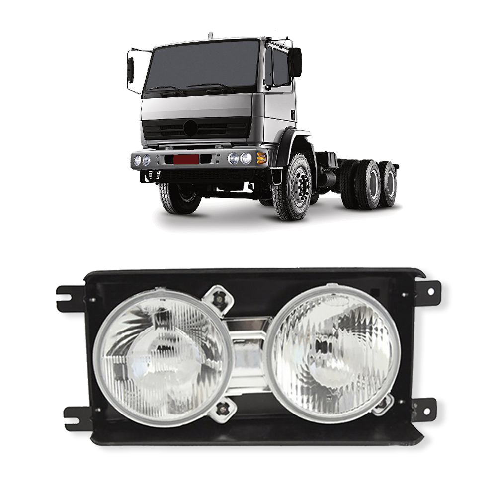 Farol Caminhão Mercedes-Benz 1214 Atron Após 2000 Lado Esquerdo (F-145)