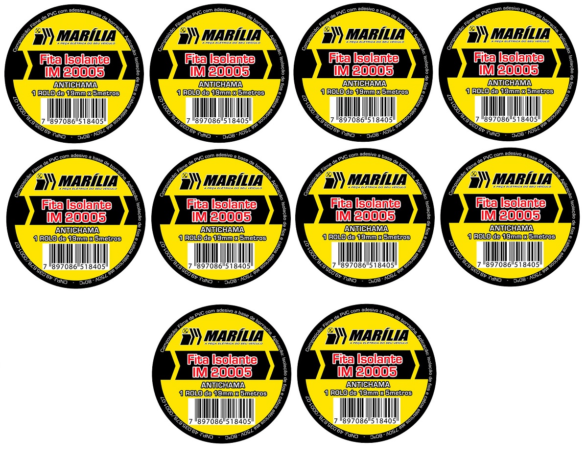 Fita Isolante 05Mts 19Mm X 5 Metros