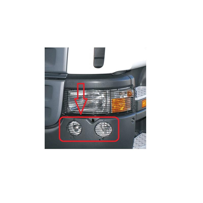 Grade Protetora Farol Auxiliar Caminhão Scania Highline Preta