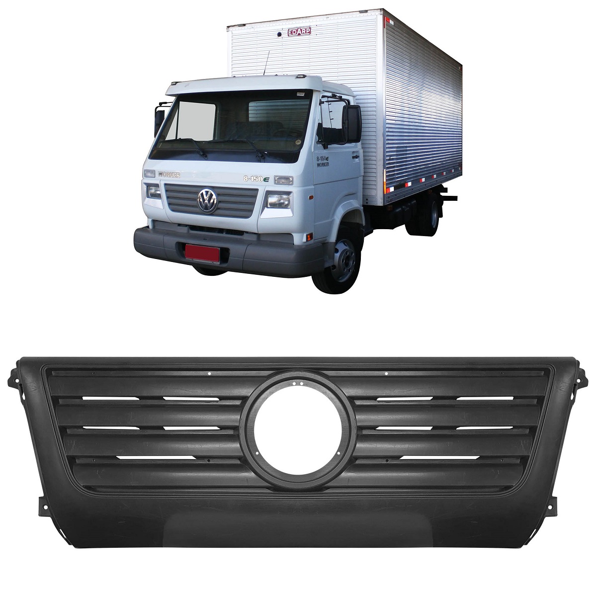 Grade Frontal Caminhão Volkswagen Woeker 8.120, 8.150 Após 2000 Plastica - 2RD853653C
