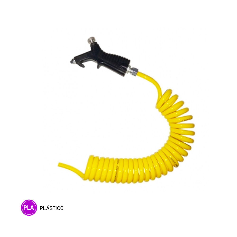 Mangueira Limpeza Cabine com Bico Plastico (P.U) - Amarela