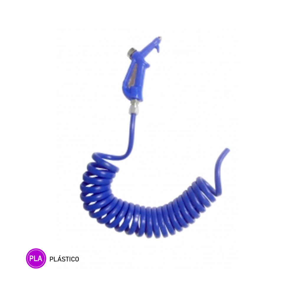 Mangueira Limpeza Cabine com Bico Aluminio (P.U) - Azul