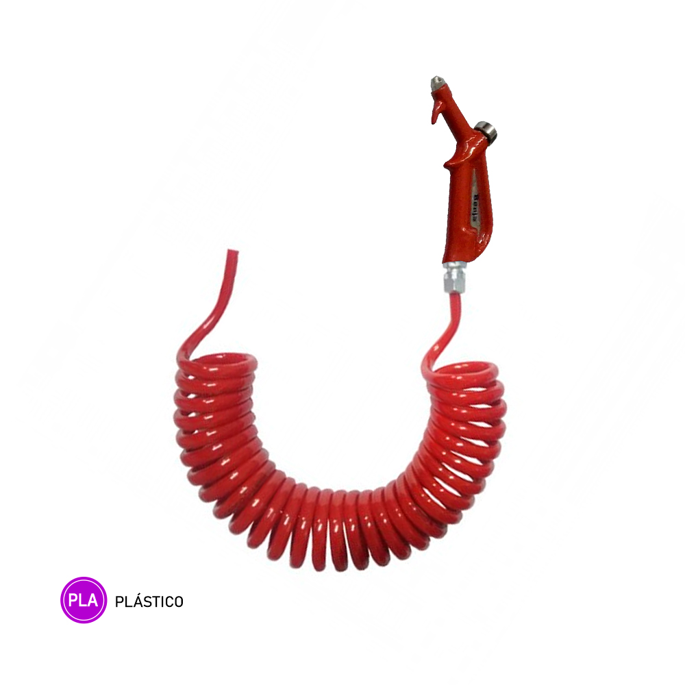 Mangueira Limpeza Cabine com Bico Aluminio (P.U) - Vermelha