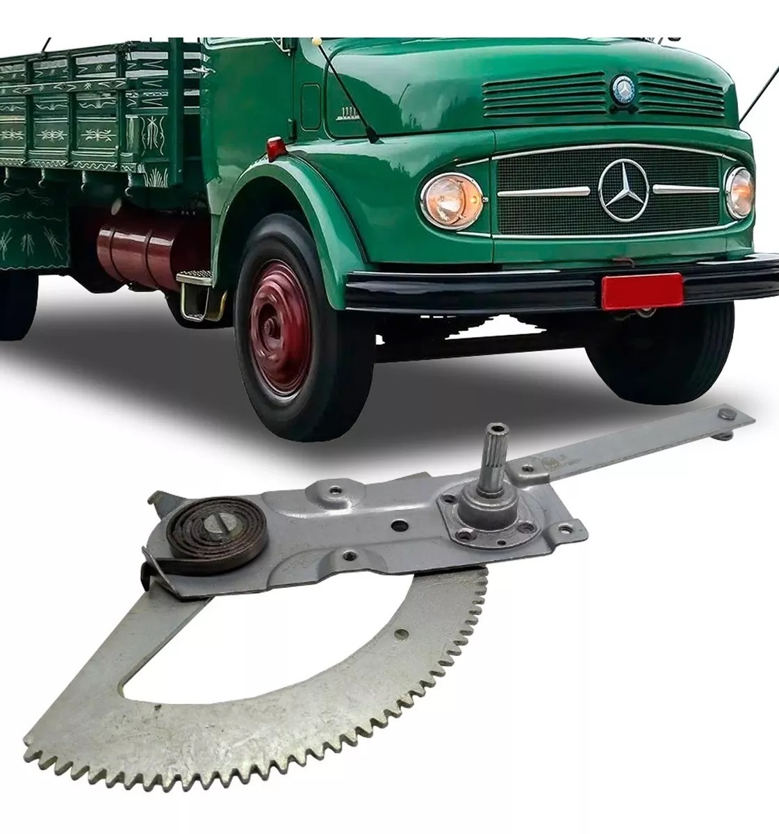 Maquina Vidro Caminhão Mercedes-Benz 1519, 1513, 2213 de 1983 a 1988 Lado Direito - 3317257302