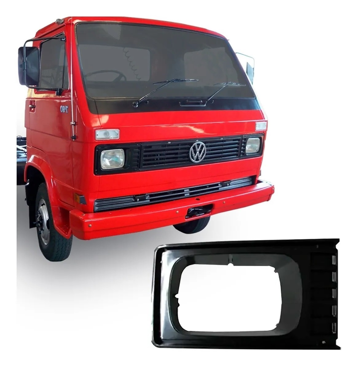 Moldura Farol Caminhão Volkswagen 7.110 Até 1993 Quadrado Lado Direito