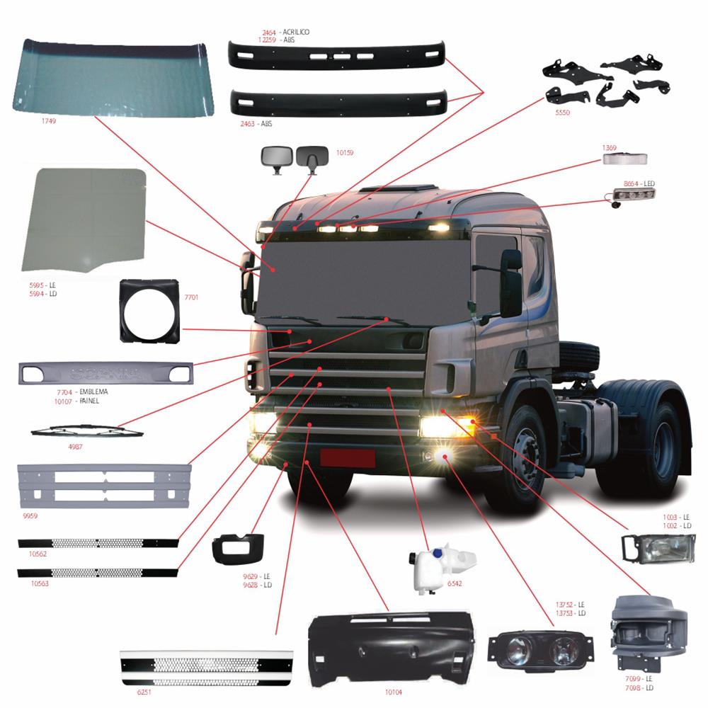 Parabrisa Caminhão Scania Série 4 Vidro Verde Faixa Azul - 6701050220