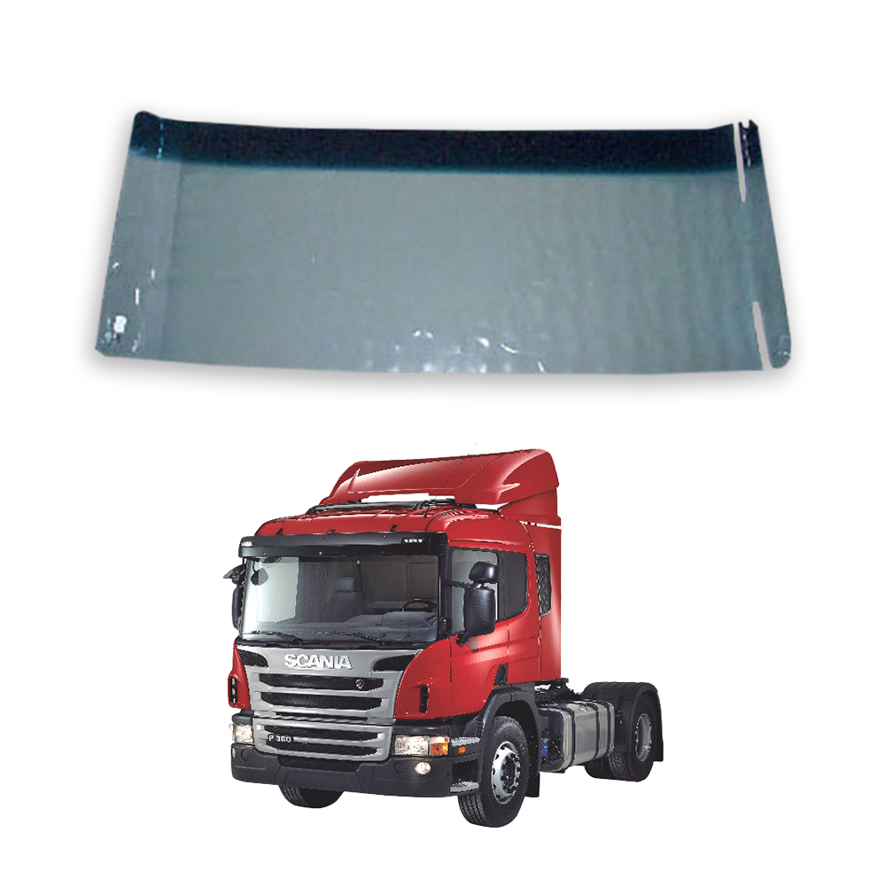 Parabrisa Caminhão Scania Série 5 - Verde com Faixa Azul