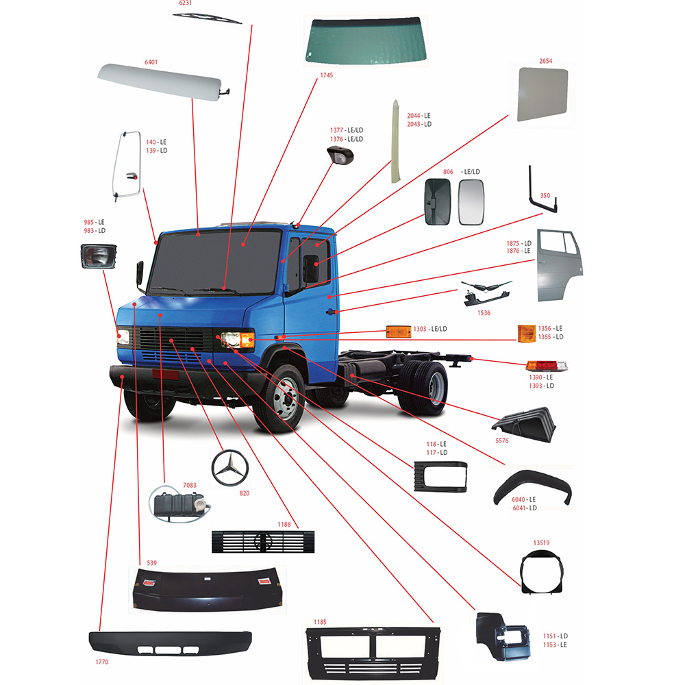 Paralama Cabine Mb 709/912 89/2011 Direito Ferro - 6888800106