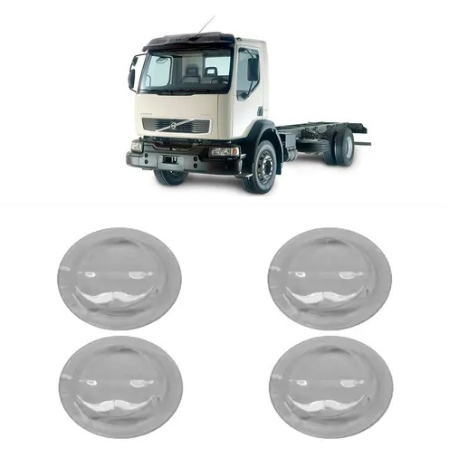 Par Protetor Farol Auxiliar Caminhão Volvo VM-23 (04 Peças)