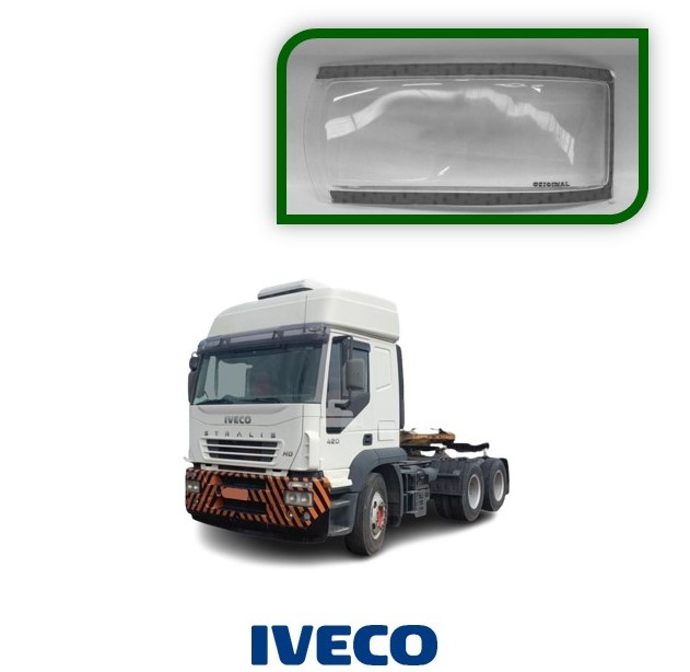 Par Protetor Farol Caminhão Iveco Stralis até 2007 - Acrílico Par Protetor Farol Caminhão Iveco Stralis até 2007 - Acrílico