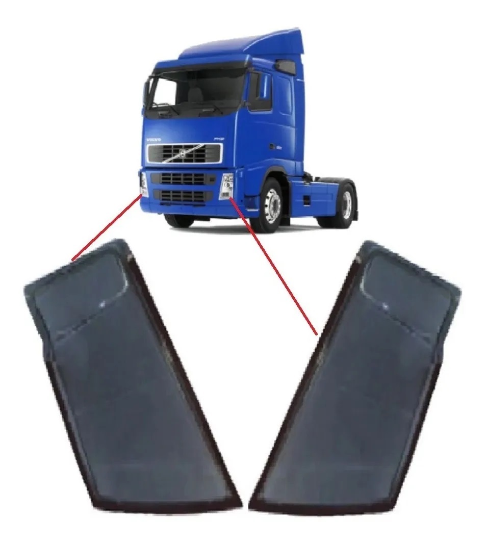 Par Protetor Farol Caminhão Volvo FH 2005 até 2009 - Fumê