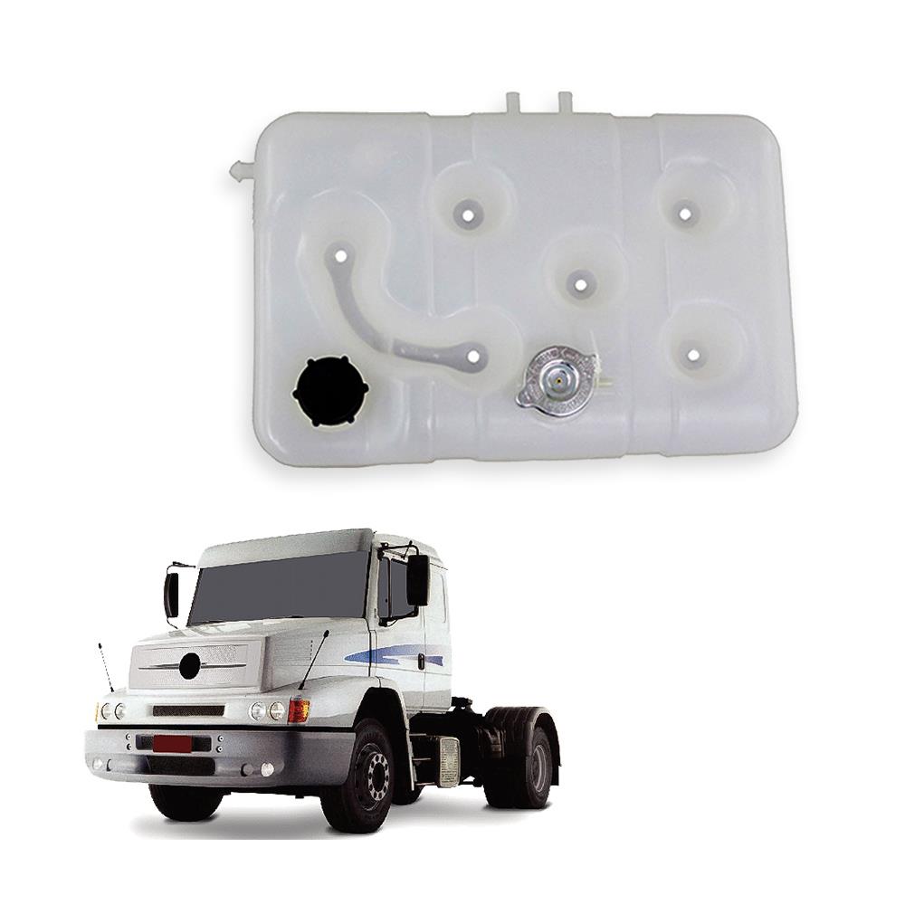 Reservatório Radiador Caminhão Mercedes-Benz 1215, 1418, 1620 2000 a 2012 - Sem Sensor, Sem Tampa - 3845008949