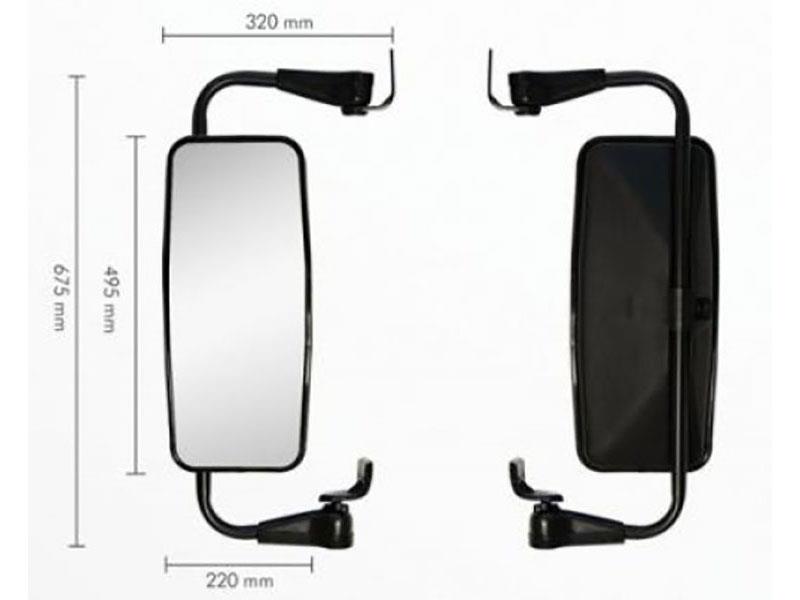 Par Jogo Retrovisor Caminhão Scania 112, 113 1981 a 1998 T R