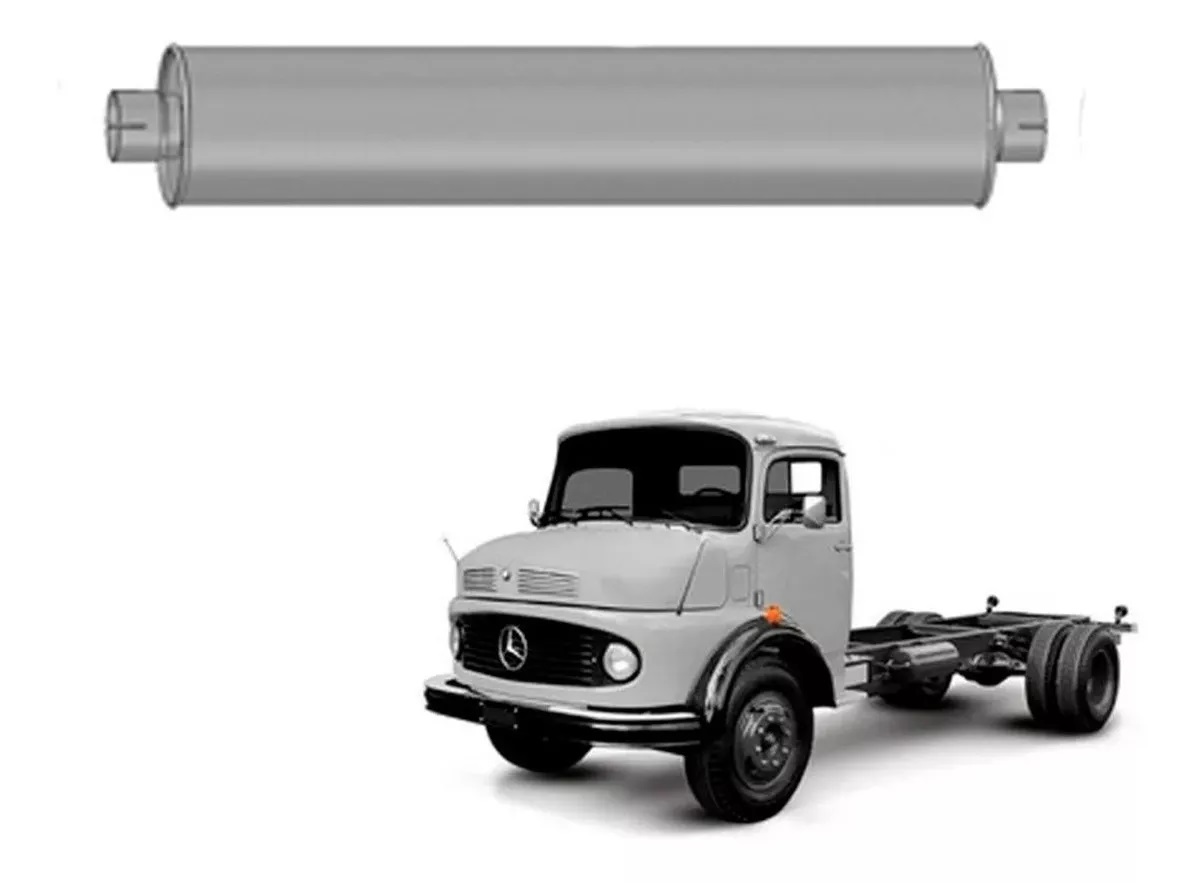 Silencioso Caminhão Mercedes-Benz 1313, 2213 Com Miolo 3 Polegadas Turbo - 3604900001