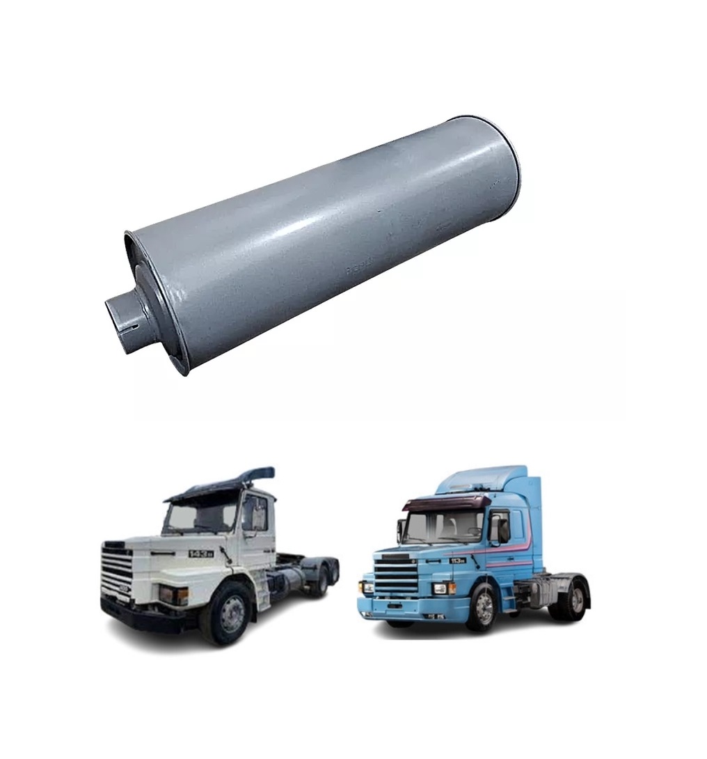 Silencioso Caminhão Scania 112, 113 de 1981 a 1998 Com Miolo + Lã de Vidro - 297075