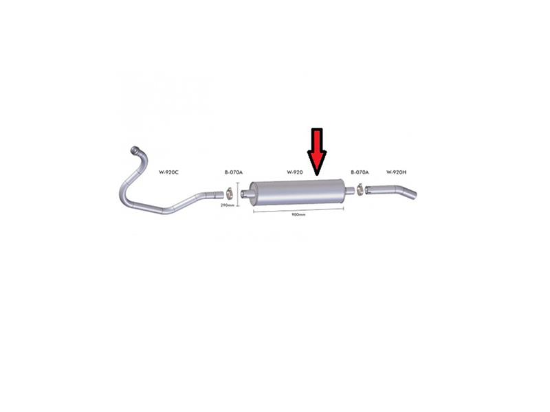 Silencioso Caminhão Volkswagen 6.90 7.90 1981 a 1992 Com Miolo - T06253121C