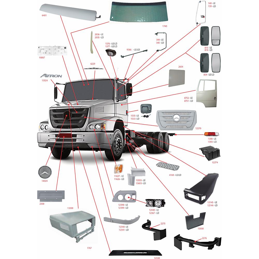 Suporte Parachoque Lateral Mb 1620 2000/2012 Direito - 6945207872