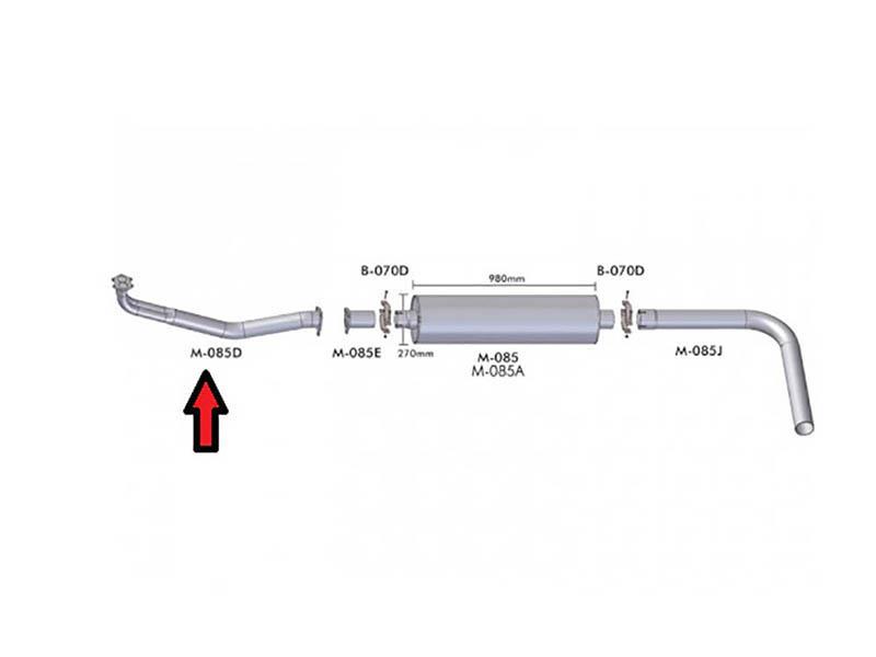 Tubo Dianteiro Motor Caminhão Mercedes-Benz 1214 1618 3.1 2 Poleg - 3844908019