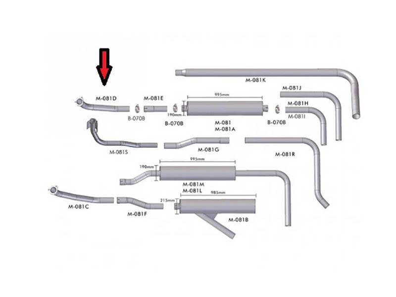 Tubo Dianteiro Motor Caminhão Mercedes-Benz 1519 1525 3 Polegadas - 3454900019