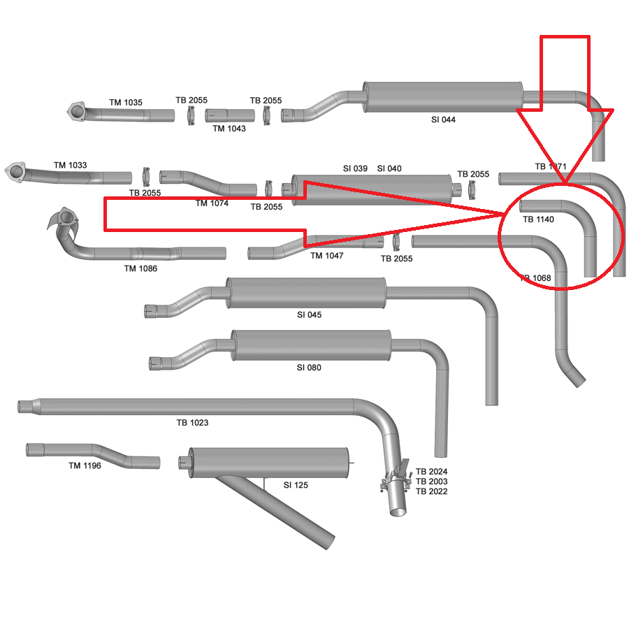 Tubo Traseiro Caminhão Mercedes-Benz 1313 2213 Medio Turbo 3 Polegs - 3464925101